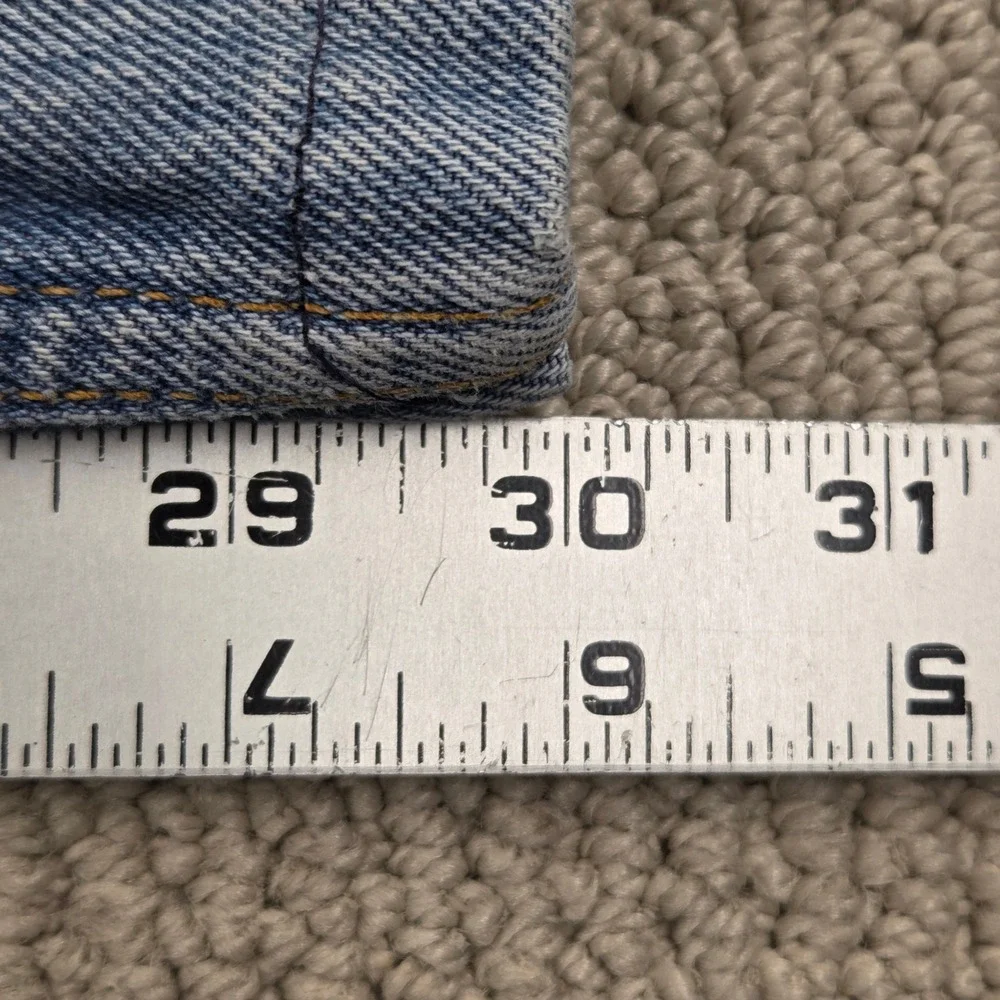 Vintage 90s Levis 505 Orange Tab Jeans Mens 34x32 Light Wash Denim USA MADE
